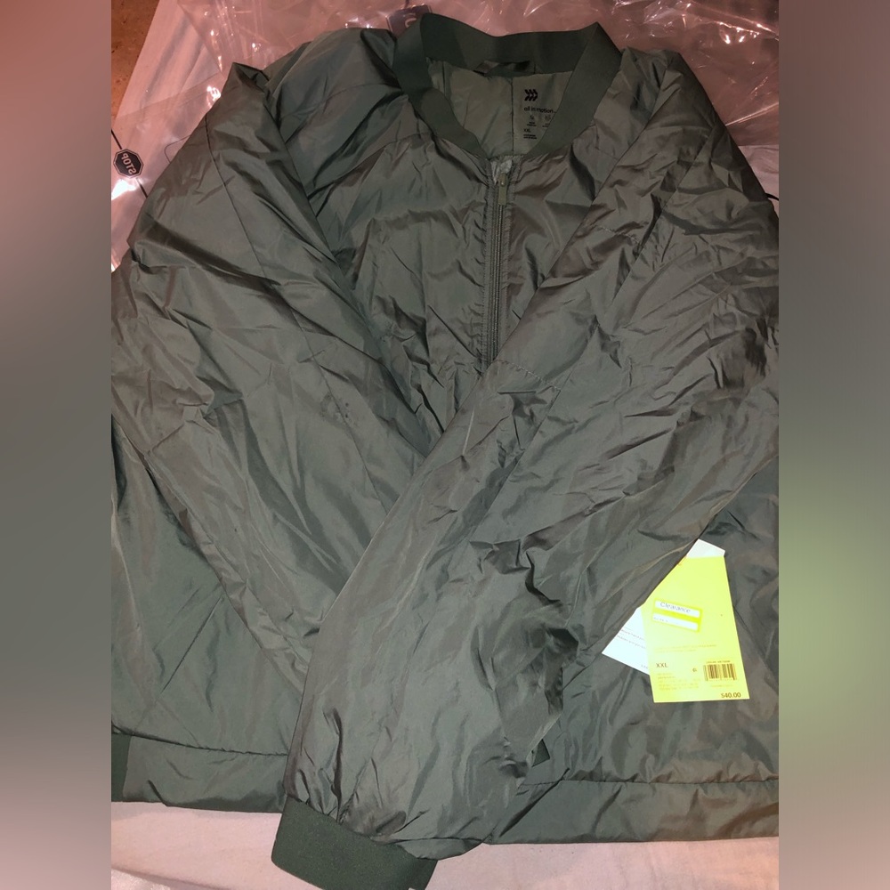 All In Motion Olive Green Bomber Jacket